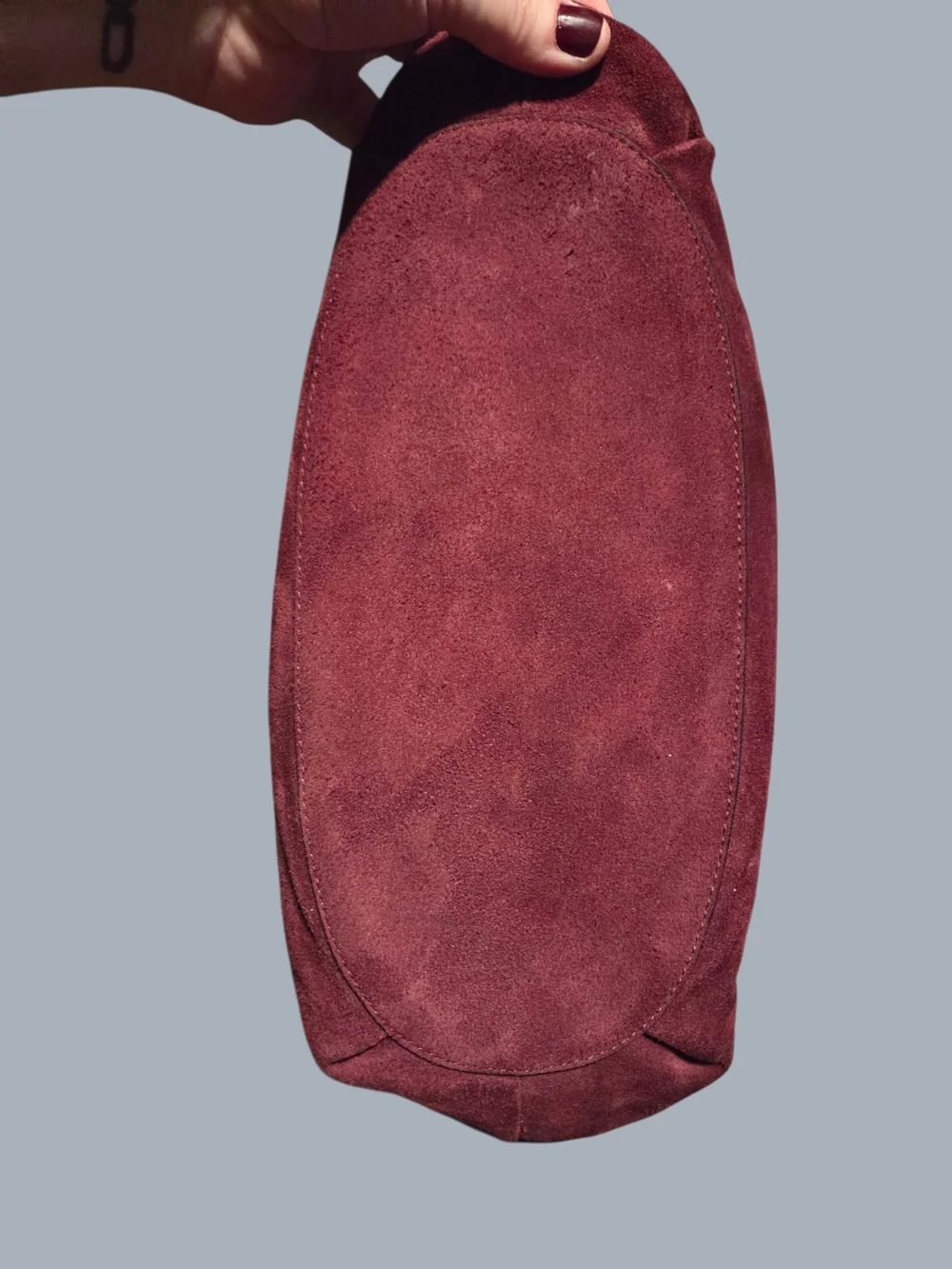 Tory Burch Suede Hobo Shoulder Bag - Burgundy